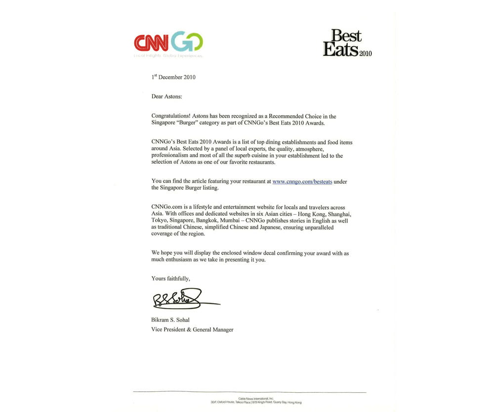 CNN-Go-Best-Eats-Award-2010---Recommended-Choice-in-the-Singapore CNN-Go-Best-Eats-Award-2010---Recommended-Choice-in-the-Singapore