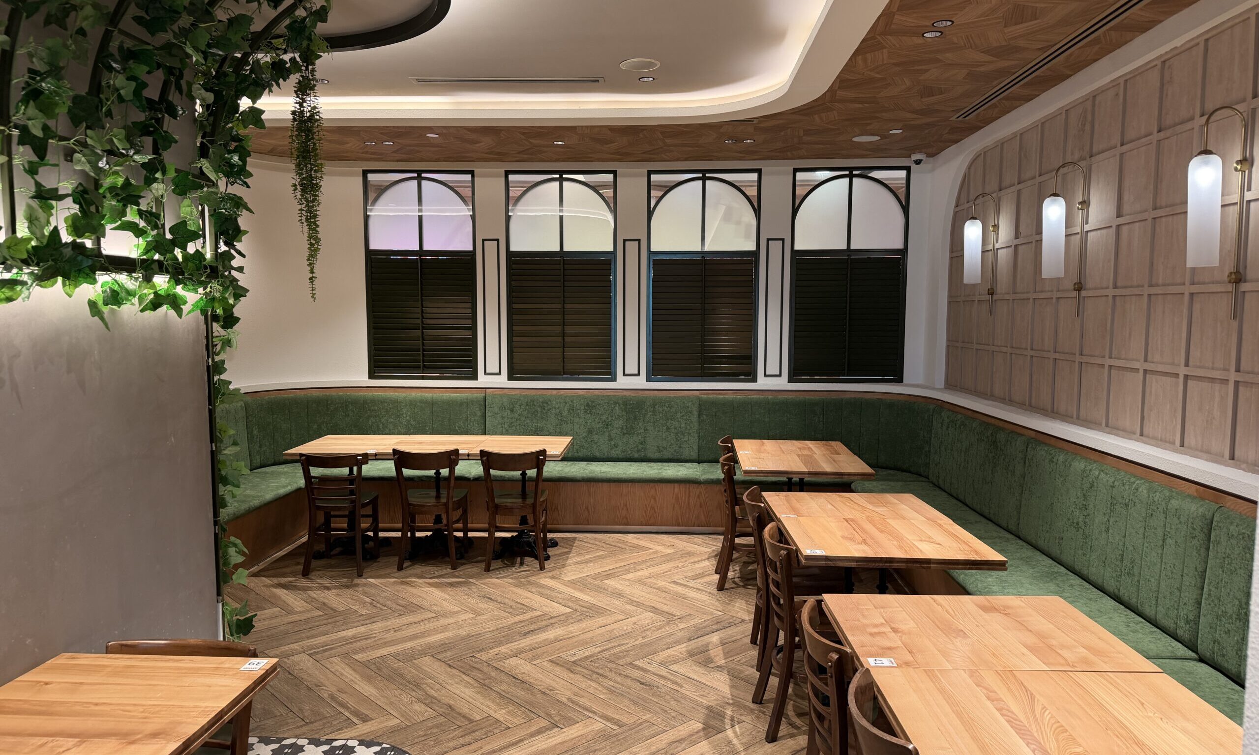 Private corner dining space for up to 20 guests at ASTONS Steak & Salad located in Marina Square. Perfect for corporate dinners and small celebrations.